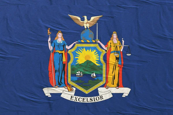 3d representación de la bandera del Estado de Nueva York — Foto de Stock
