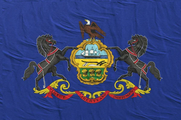 3D-Darstellung der Staatsflagge von Pennsylvania — Stockfoto