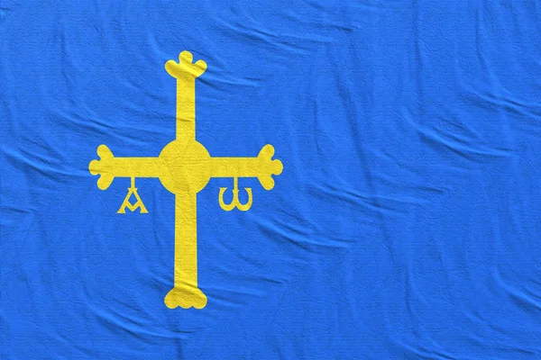 3d rendu du drapeau communautaire des Asturies — Photo