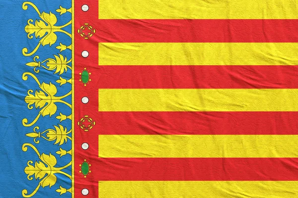 3d renderização da bandeira da Comunidade Valenciana — Fotografia de Stock