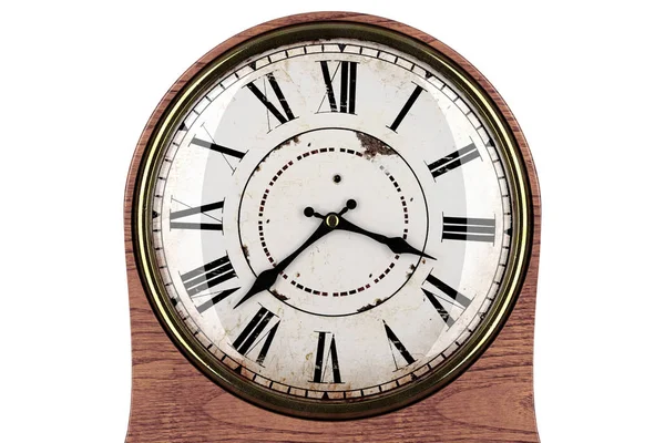 Старий дерев'яний годинник — стокове фото