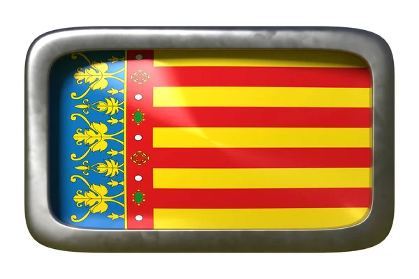 Valencianska Spanien gemenskaps flaggan Sign — Stockfoto