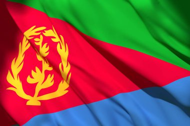 Eritre bayrağının 3d render