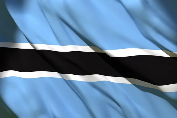 Dessin 3D du drapeau du Botswana — Photo