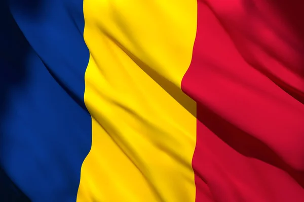 3d rendering of Republic of Chad flag — Stock Photo, Image