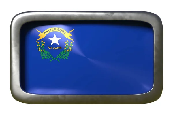 Prostorové vykreslení vlajky státu Nevada — Stock fotografie