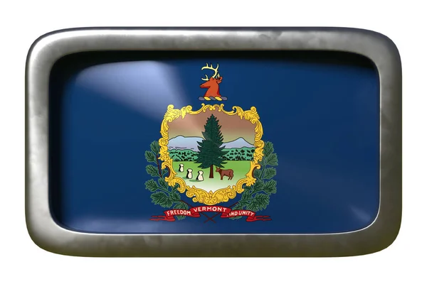 Renderowanie 3D flagi stanu Vermont — Zdjęcie stockowe