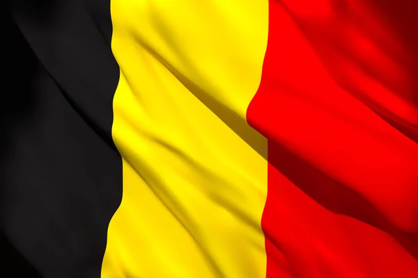 3D-rendering van België vlag — Stockfoto