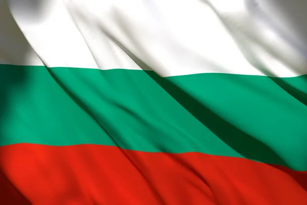 3D-візуалізація прапора Болгарії — стокове фото