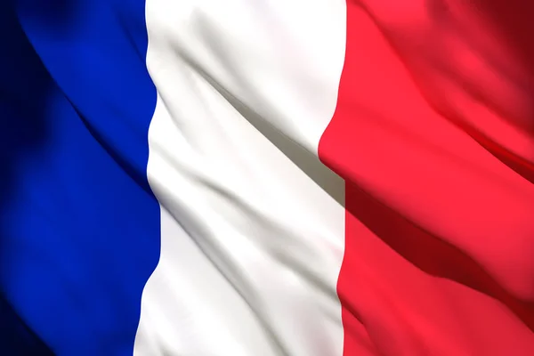 3D-рендеринг флага Франции — стоковое фото