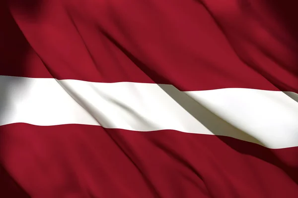 3D απόδοση σημαίας Λετονίας — Φωτογραφία Αρχείου