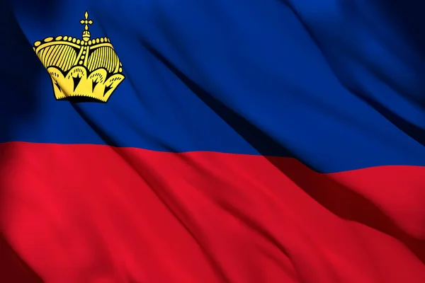 3d renderização da bandeira do Liechtenstein — Fotografia de Stock