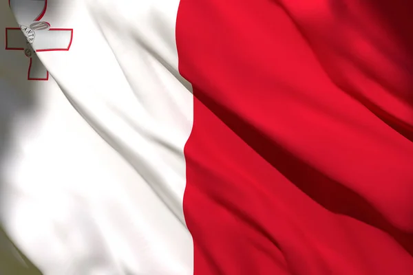 3D-візуалізація прапора Мальти — стокове фото