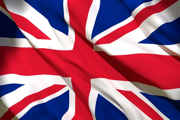 イギリス国旗の 3 d レンダリング — ストック写真