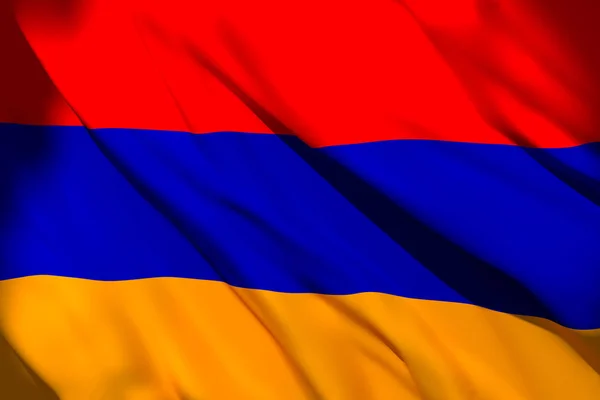 亚美尼亚国旗的3d渲染 — 图库照片