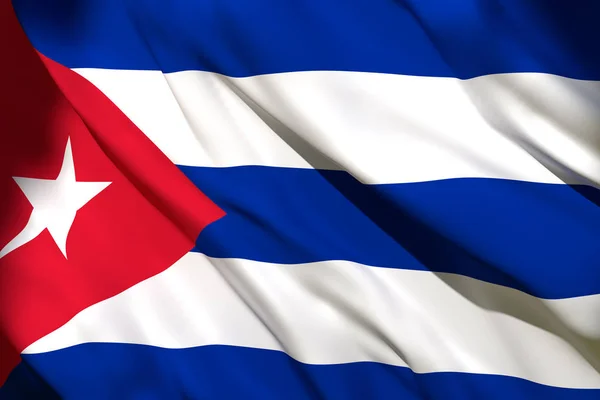 3D-rendering av Kuba flagga — Stockfoto