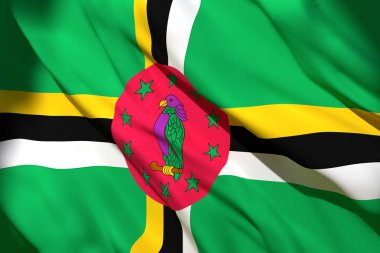 Dominika bayrağının 3d render