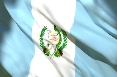 3D render Guatemala bayrağı