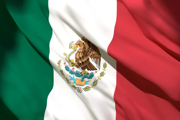 メキシコフラグの3Dレンダリング — ストック写真