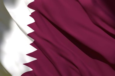 Katar bayrağının 3d render