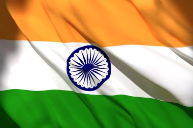 Hindistan bayrağı3d render