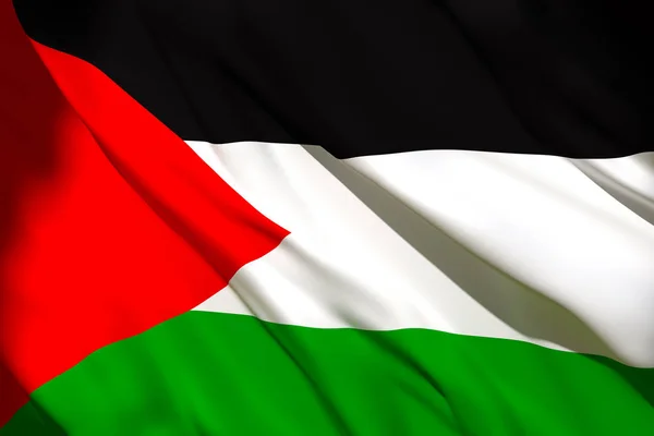 3D rendering van Palestina vlag — Stockfoto