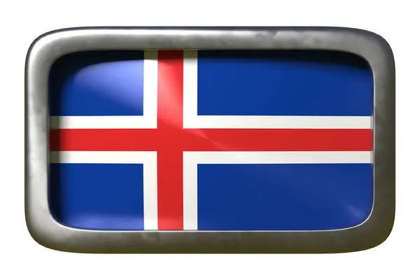 Izlandi lobogó szerinti megjelölés — Stock Fotó