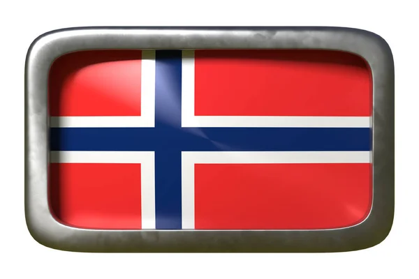 Norsko vlajka znak — Stock fotografie