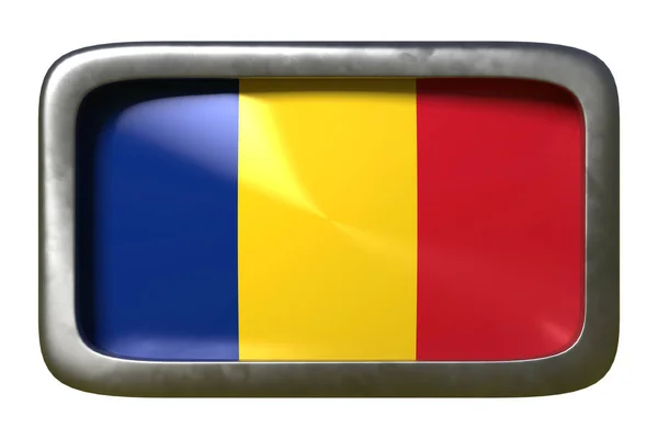 Znak flaga Rumunii — Zdjęcie stockowe