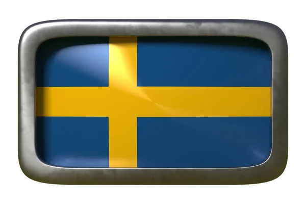 Znak flaga Szwecji — Zdjęcie stockowe