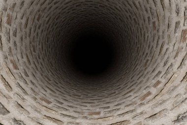 Bir tuğla tünelin 3d render