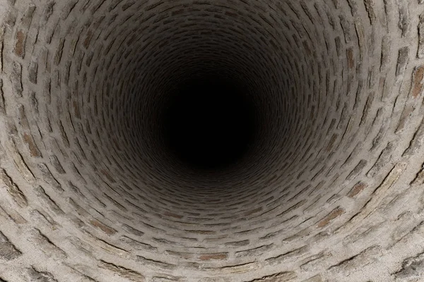 3D-rendering av en tegel tunnel — Stockfoto