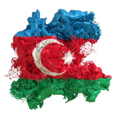Azerbaycan bayrağı sıvısı
