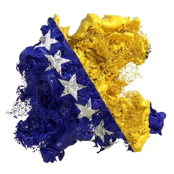 Líquido de bandera de Bosnia y Herzegovina —  Fotos de Stock