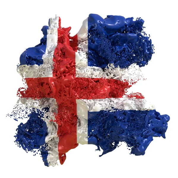 Isländsk flagg vätska — Stockfoto
