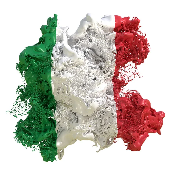Ιταλία σημαία υγρό — Φωτογραφία Αρχείου