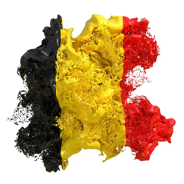 Líquido bandera Bélgica — Foto de Stock