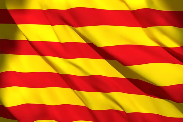 Флаг Каталонии — стоковое фото