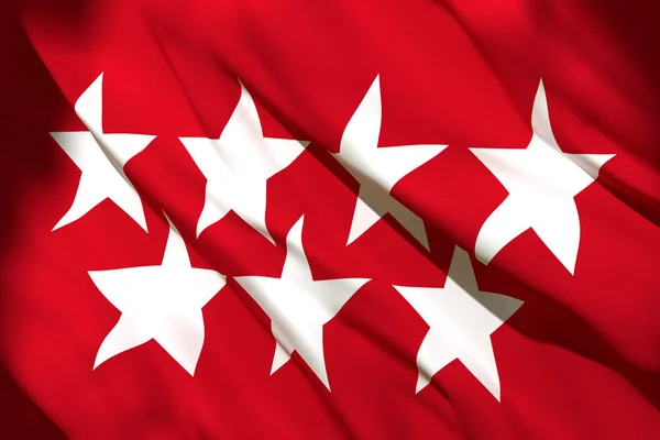 Madrid yhteisön lippu — kuvapankkivalokuva