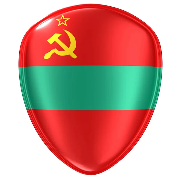 Representación 3d de un icono de bandera de Transnistria . — Foto de Stock