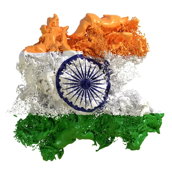 Indie flaga cieczy — Zdjęcie stockowe