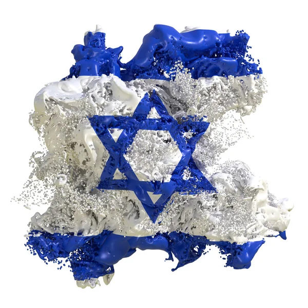 Israël vlag vloeistof — Stockfoto