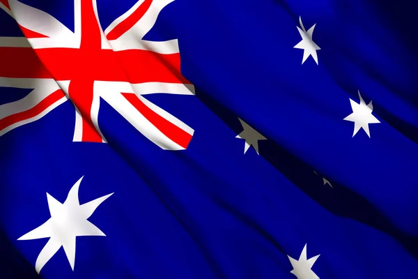 Australische Flagge geschwenkt — Stockfoto