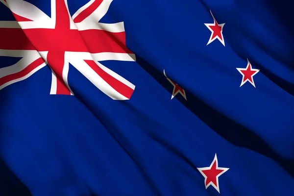 ニュージーランドの国旗を振って — ストック写真