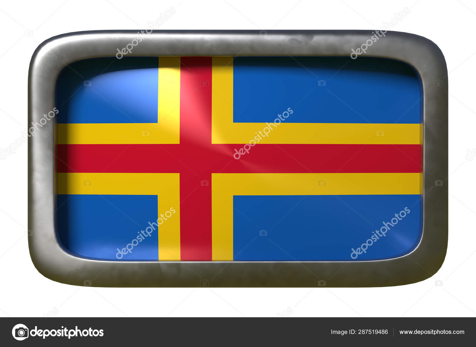Aland Islands Flag Sign Stock Photo Image By C Erllre