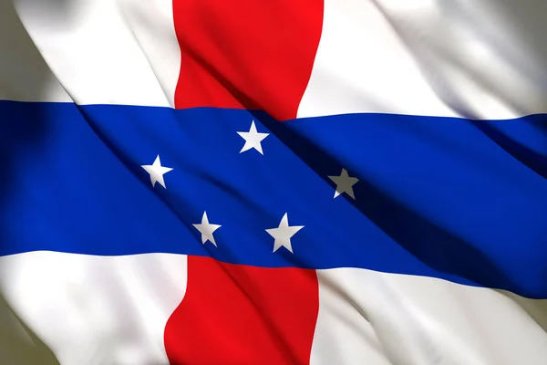 Netherlands Antilles flag waving