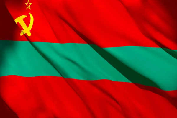 Dnyeszter Menti Köztársaság zászlót lengetve — Stock Fotó