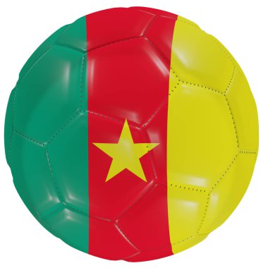 Futbol topunda Kamerun bayrağı
