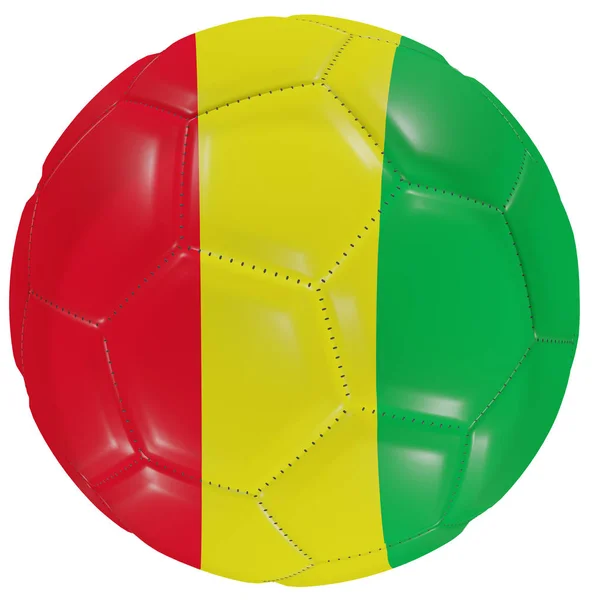 Vlag van Guinee op een voetbal bal — Stockfoto
