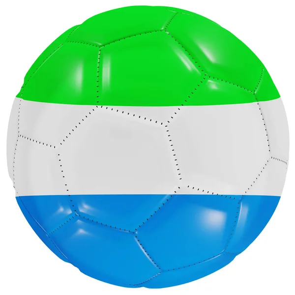 Flaga Sierra Leone na piłkę nożną — Zdjęcie stockowe